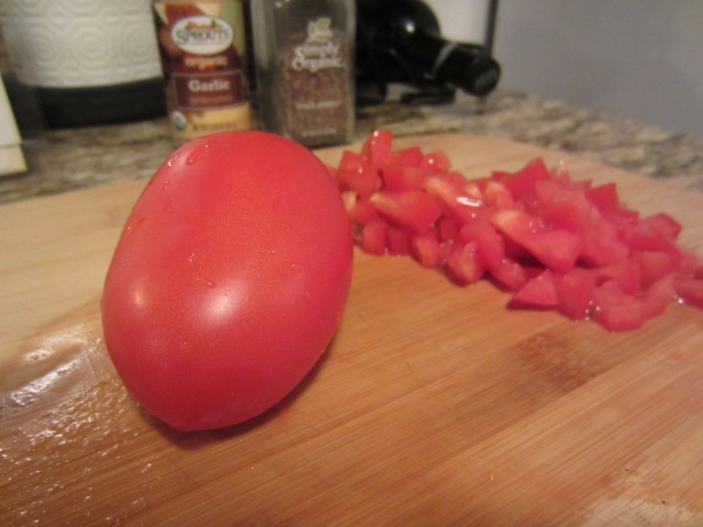 Chopped roma tomato